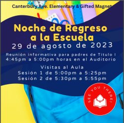 Noche de Regreso a la Escuela